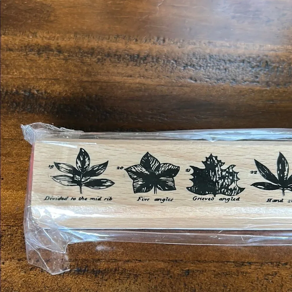Wooden Botanical Stamp Set